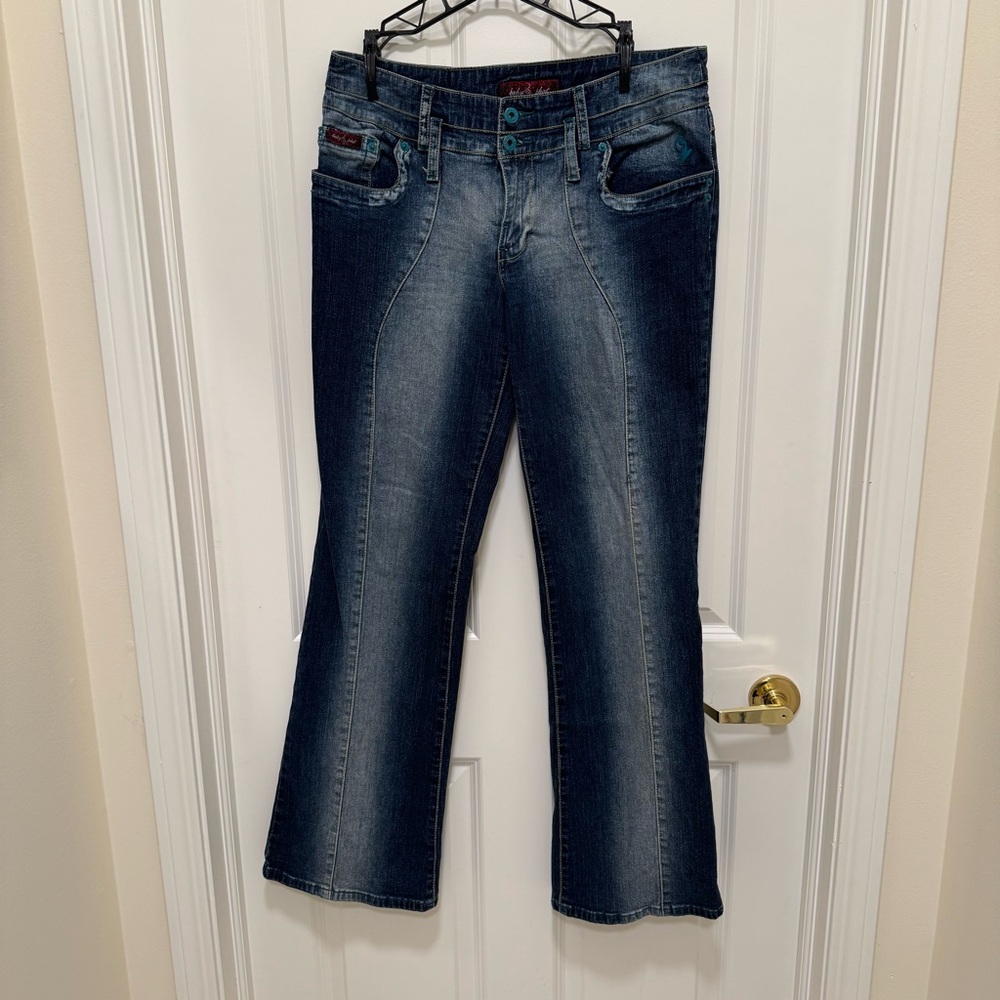 Womens Baby Phat jeans sz 13 vintage urban hip-hop Boot cut/Flare,  32 in inseam